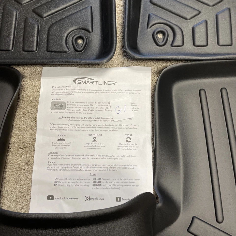 Juego completo de alfombrillas negras Maxliner 2014-2021 para Jeep Cherokee 2 filas Foto 2 de 4