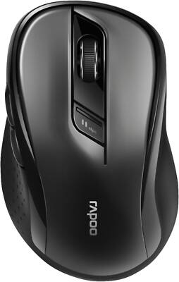 Rapoo Kabellose Multi-Mode Computer Maus M500 Bluetooth Ergonomisch Schwarz