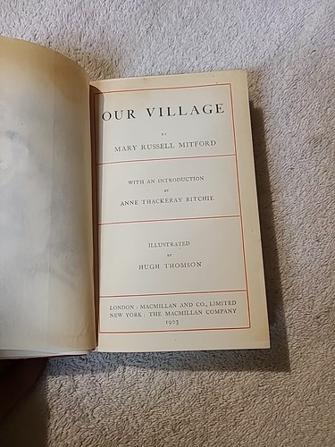 OUR VILLAGE BY MARY RUSSELL MITFORD Vintage Hardcover Book 1903 - Picture 6 of 9