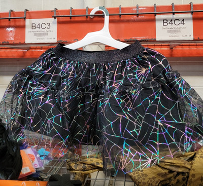 Girls Cat & Jack Halloween Spider Webs Tiered Skirt Size 4/5 6/7 8 10/12 14