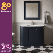 900mm Bathroom Vanity Unit Grey Marble Top Sink Cabinet Freestanding 3 Door