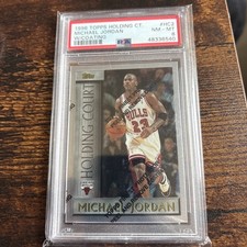 1996 Topps Holding Court #HC2 Michael Jordan w/Coating PSA 8 NM-MINT BULLS HOF