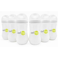 12 oz Anti Colic Baby Bottles w Fast Flow Nipples. 6-12M Set of 6 