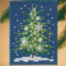 Snowflake Tree Beaded Cross Stitch Kit - Mill Hill - Festival of Trees