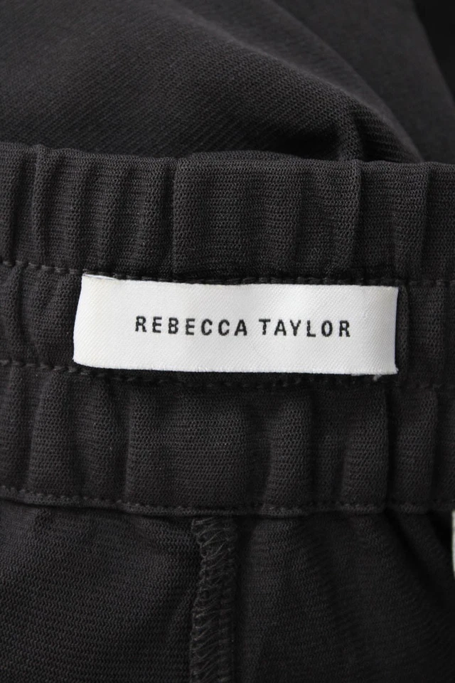 Calça Rebecca Taylor Feminina Cintura Alta Perna Larga Marrom Tamanho Pequeno - Imagem 4 de 4