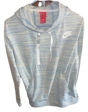 Nike Womens Small Blue Heather Gym Running Pullover Hoodie Jacket Size S