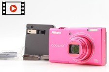  Near MINT Nikon COOLPIX S6200 Pink 16MP Digital Camera Disp : English JAPAN
