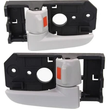 Door Handle Set For 2004-2009 Kia Spectra Front or Rear Light Gray Plastic 2-Pcs