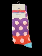 Men's Different Touch Polka Dot Novelty Dress Socks Size 10-13