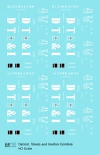 K4 HO Scale Decals Detroit, Toledo and Ironton Gondola White DT&I