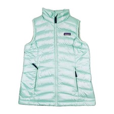 Patagonia Puffer Vest Youth Size 12 Large Teal Insulated Full Zip Outdoor