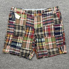 Polo Ralph Lauren Shorts Mens 40 Madras Patchwork Classic Fit 9 Inch Preppy