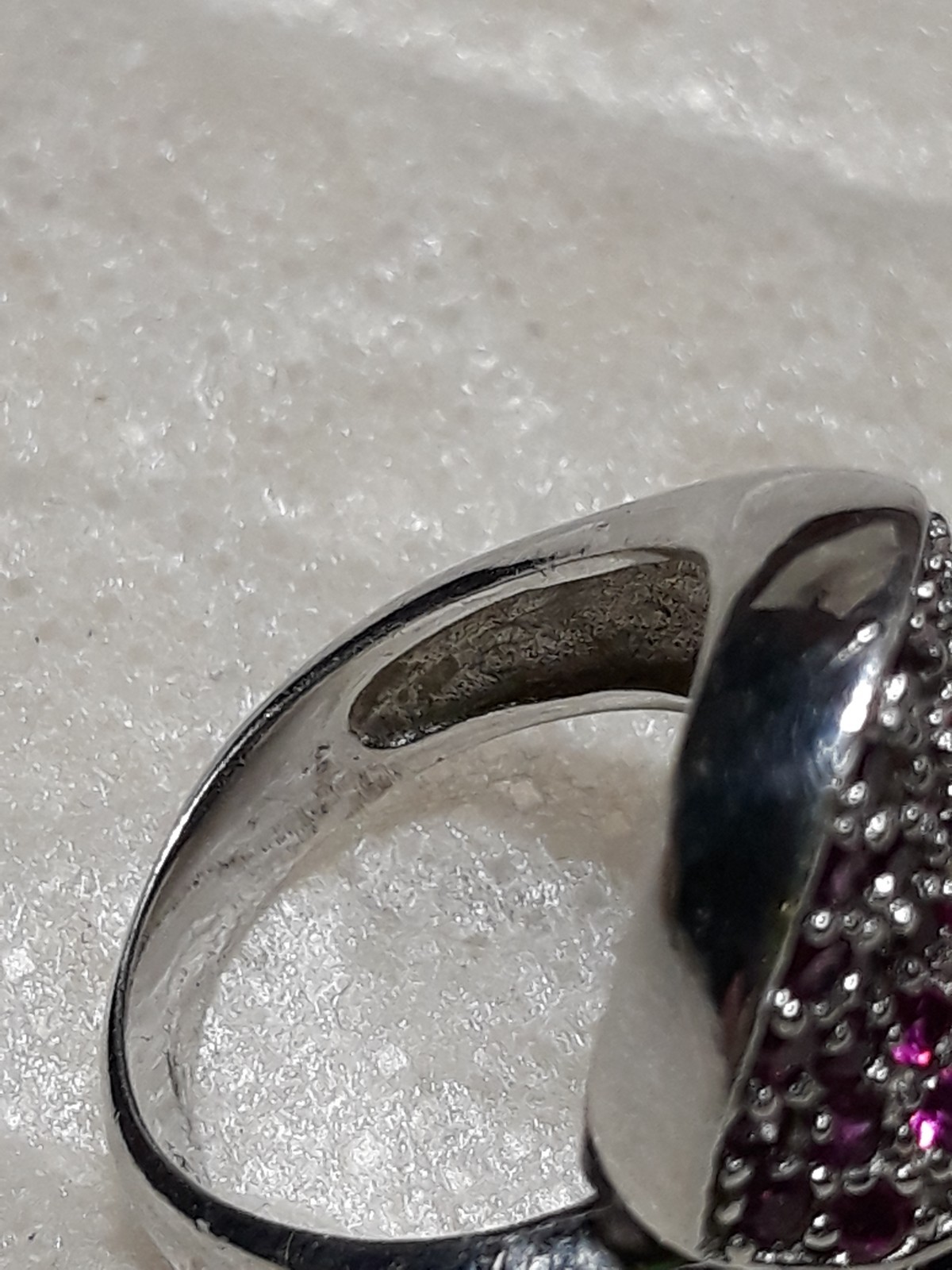 beautiful paved ruby sapphire bypass sterling sil… - image 5