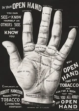 Palm Reading  Vintage Poster Print