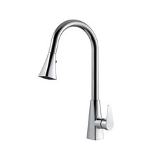 Houzer CAT-172-PC Catori Polished Chrome Single Handle Pull-Out Kitchen Faucet