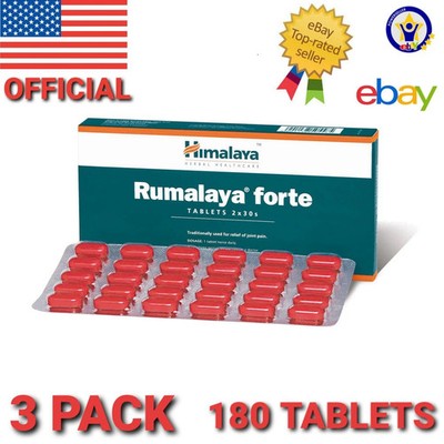 3 Box of Himalaya Rumalaya Forte 180 Tablets Pure Herbal Exp 2028