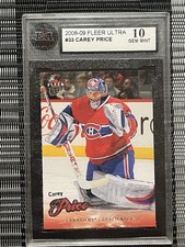 2008-09  FLEER ULTRA  # 33  CAREY Price Montreal Canadiens KSA 10 Gem Mint