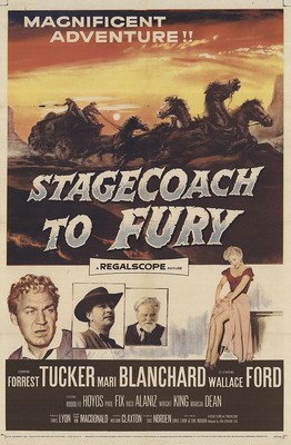 16mm STAGECOACH TO FURY (1956) ADAPTED SCOPE b/w Western Feature Film.