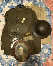 Named WW1 36th Infantry Uniform Grouping, WIA