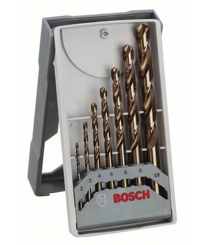 Bosch Set di punte elicoidali HSS-Co 7 pezzi 2,0-10,0 mm DIN 338 - Foto 1 di 1