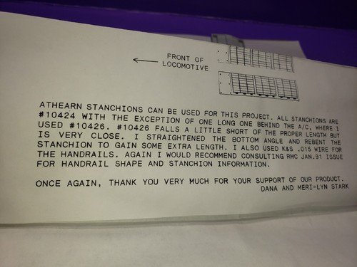 RAIL POWER PRODUCTS HO SCALE GE DASH 8-40CW UNDEKORATED SHELL & PARTS STANCHIONS - Bild 20 von 21