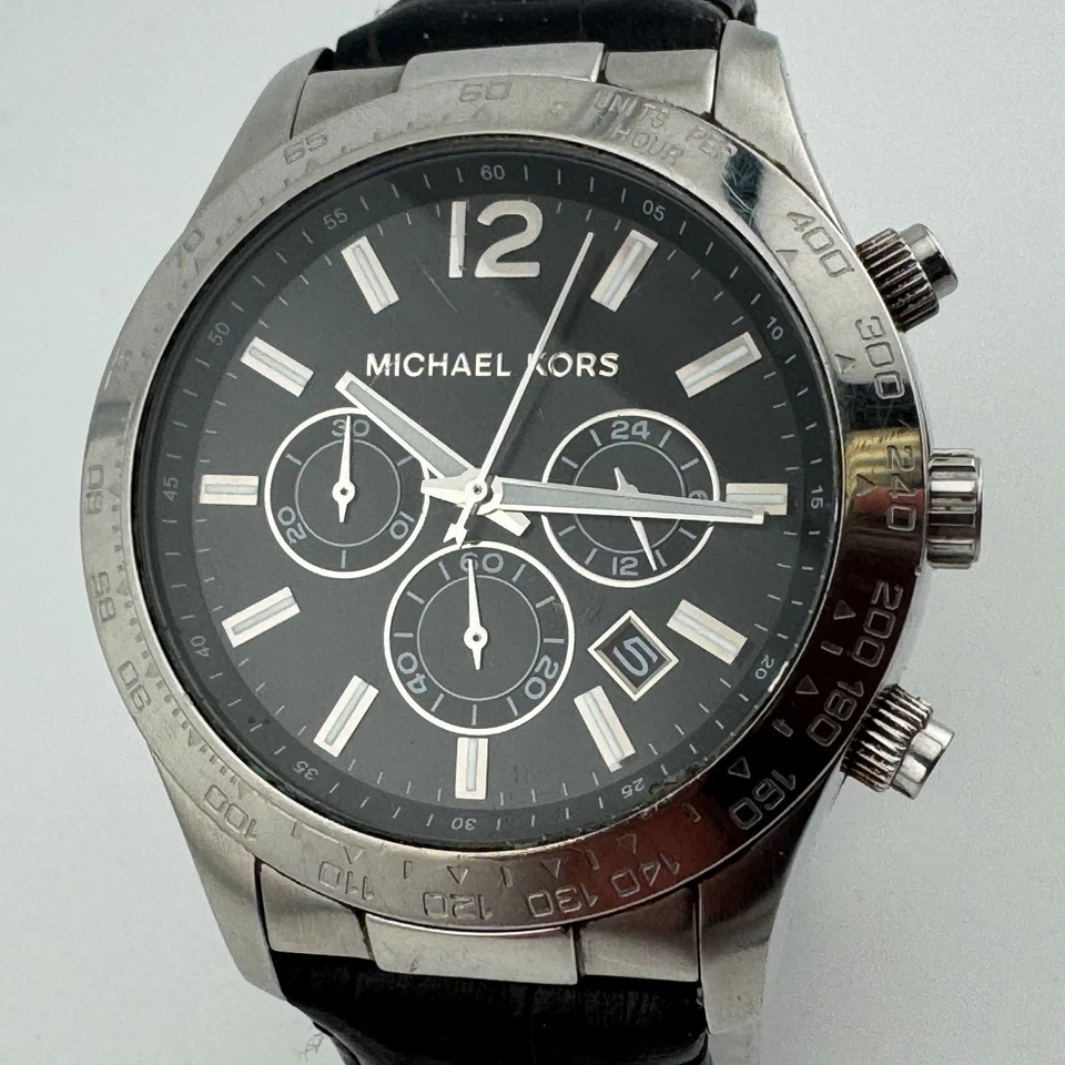 Michael Kors Reloj Cuarzo MK-8187 Hombre 100m Plata Acero Cronógrafo Batería Nueva Foto 2 de 4