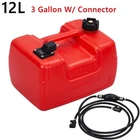 Boat Fuel Tank Portable Marine Outboard Gas Tank 3 Gallon/12L with Connector New