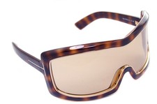 TOM FORD OLGA TF305 52J Womens Sunglasses Large Oversize Wraparound BROWN HAVANA