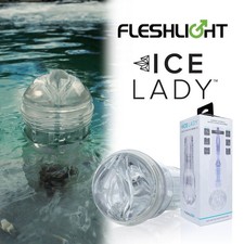 Fleshlight Ice Lady Crystal Masturbator - Clear Mens Sex Toy - Fleshlight