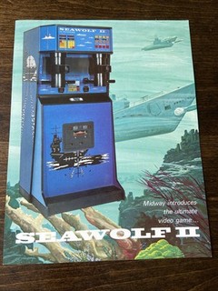 Midway Seawolf II Arcade Pinball FLYER Original Ad Promo Poster Not PCB