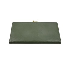 Vintage Lady Buxton Top Grain Cowhide Leather Wallet Green Kiss Lock Clutch RW