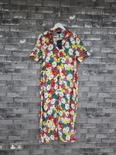 DUSK Floral Midi Dress Holiday Cruise V Neck Short Sleeve BNWT UK 12