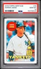 AARON JUDGE 2018 Topps Heritage Rookie Card PSA 10 Gem MINT #25 Card
