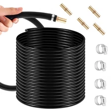 656FT Self Sinking Aeration Hose  3/8" Pond Aeration Tubing With Clamps