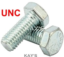1/4" 5/16" 3/8" UNC SET SCREWS IMPERIAL HEXAGON FULLY THREADED BOLTS ZINC PLATED