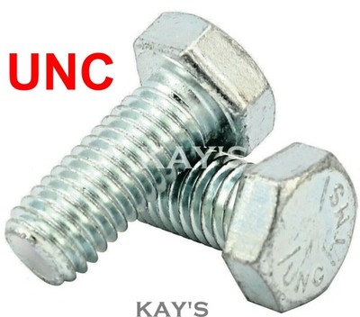 1/4'' 5/16'' 3/8'' UNC GEWINDESCHRAUBEN ZÖLLIG SECHSKANT VOLLGEWINDESCHRAUBEN VERZINKT