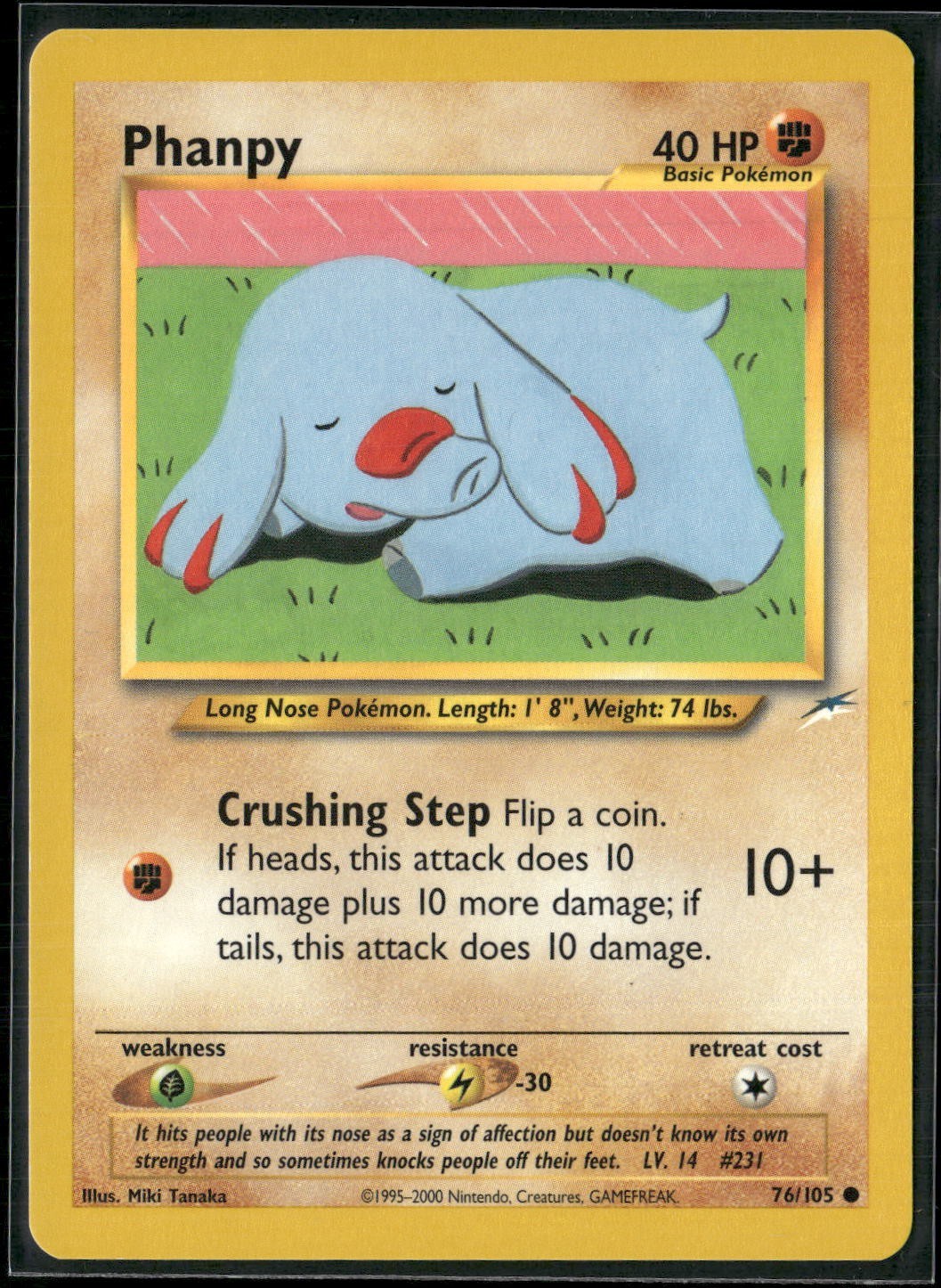 Pokemon - Phanpy 76/105 Neo Destiny NM