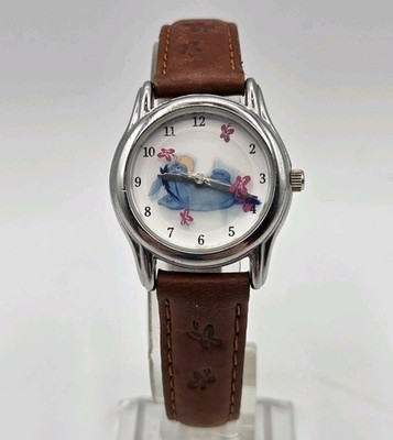 Vtg DISNEY Eeyore Flying Butterflies Watch By SII SEIKO MU0325 New Battery 