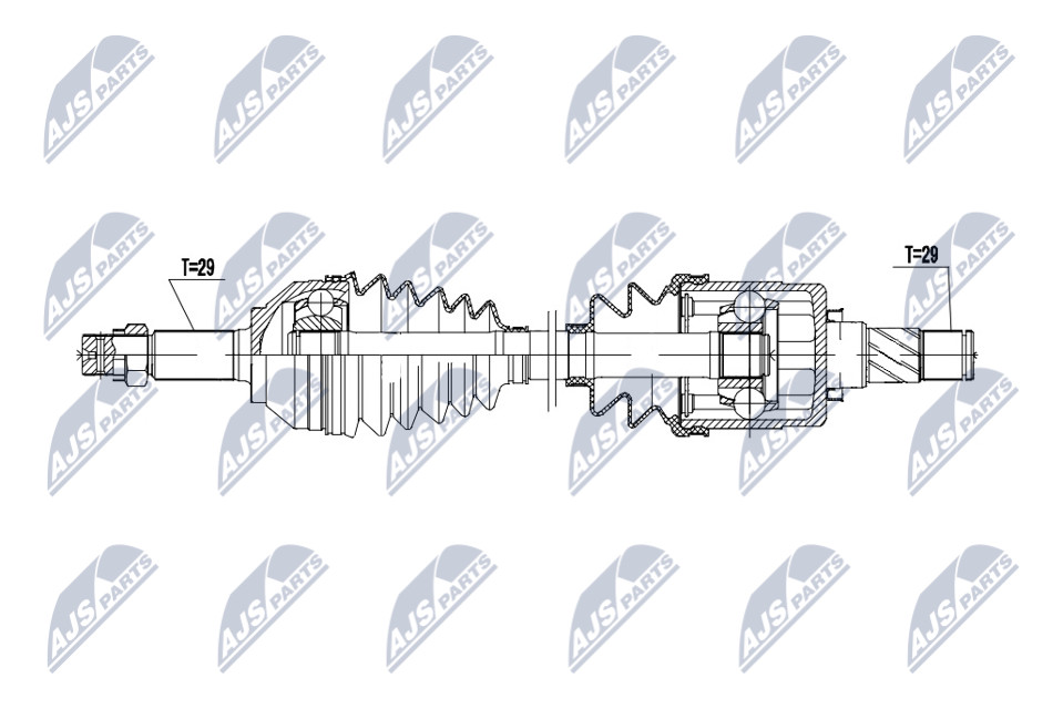N.T.Y. NPW-NS-170.NTY Drive Shaft for NISSAN
