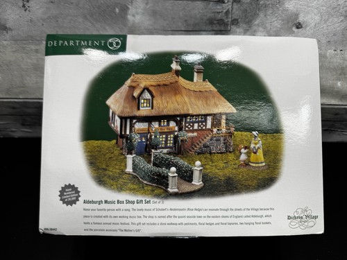 Dept 56 Aldeburgh Music Box Shop Gift Set Christmas, Dicken’s Village #56.58442 - Picture 2 of 3