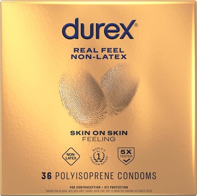 Avanti Bare Real Feel Non-Latex Lubricated Condoms, 36 Count