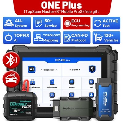 TOPDON ONE Plus OBD2 Scanner J2534 ECU Programmer Diagnostic Tool + 2 Free Gifts