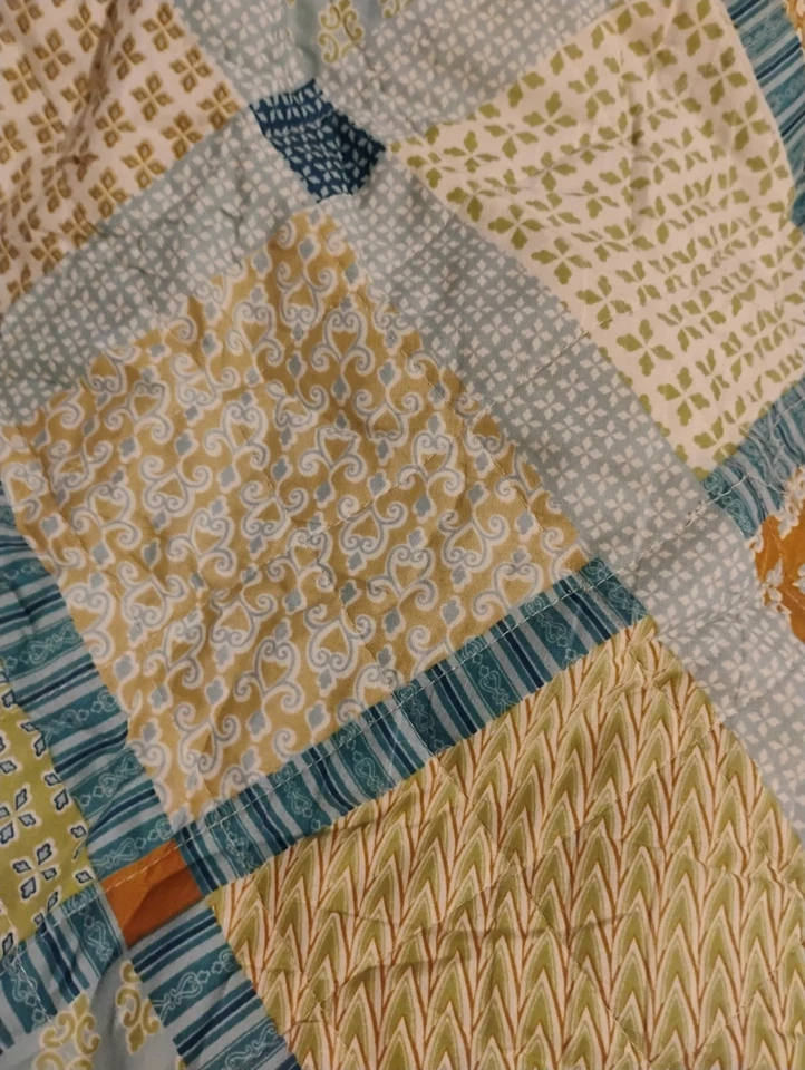 Edredón Mainstays Rústico Shabby Estampado Patchwork - 82" por 87" Multicolor Foto 2 de 4