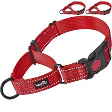 2 Packs Martingale Dog Collar with Quick Release Buckle Reflective Dog Traini...