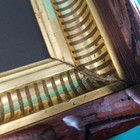 Two BEST Small Eastlake Adirondack Carved Wood Picture Frames With Gold Gilt  — photo 7