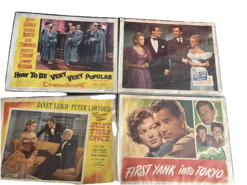 LOT OF 4 RARE ORIGINAL  MOVIE LOBBY CARDS LOT
