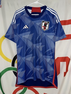 #ad #ad Adidas Japan Soccer Jersey Large Slim Fit Blue Kit $39.97