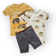 NWT Carter's Toddler Boys 3-Piece Construction Print Snug Fit Cotton Pajamas, 3T