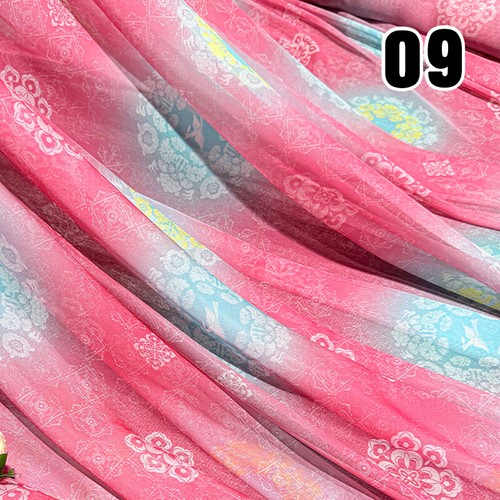 50*150cm Chinese Classical Chiffon Flower Fabric Hanfu Dress Horse Face Skirts - Picture 12 of 35