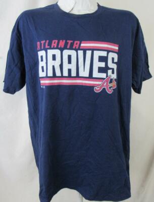 Atlanta Braves Mens X-Large Short Sleeve Screened ''ONSIDE STRIPE'' T-shirt ATB 54